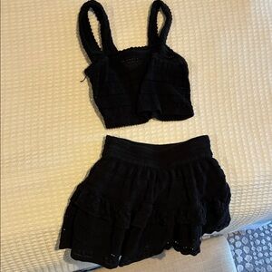 Aerie Black Skirt and halter top
